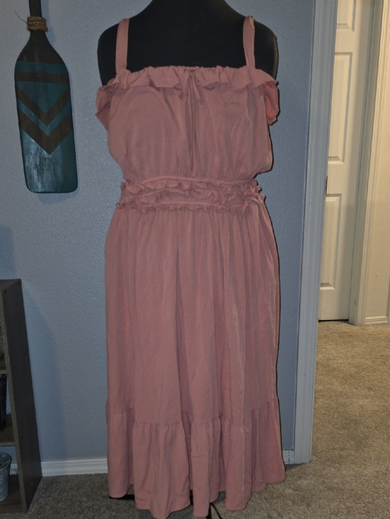 torrid Dresses & Skirts - torrid Rose Pink Ruffle Midi Dress